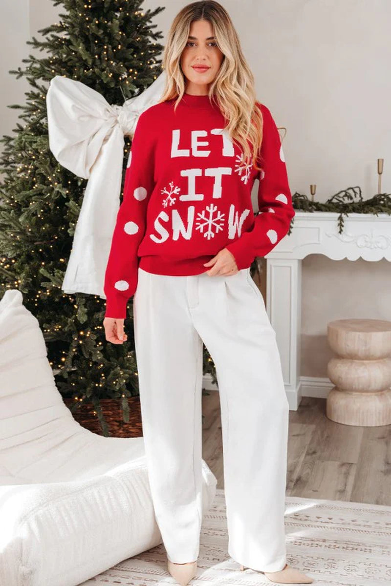 LET IT SNOW Christmas Holiday Sweater