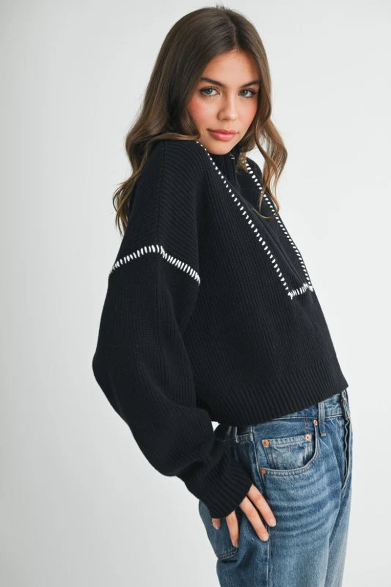 Contrast Stitch Sweater