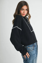 Contrast Stitch Sweater