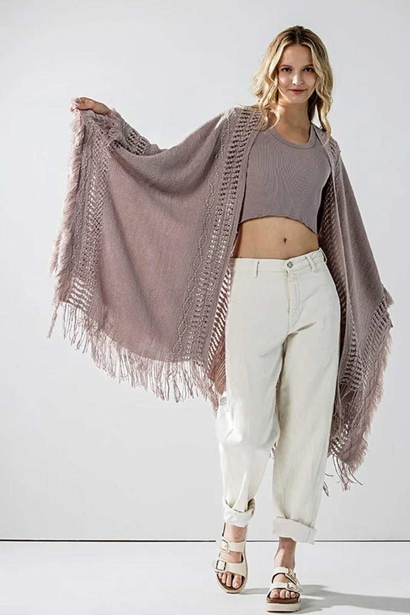 Fringe Ruana Cardigan