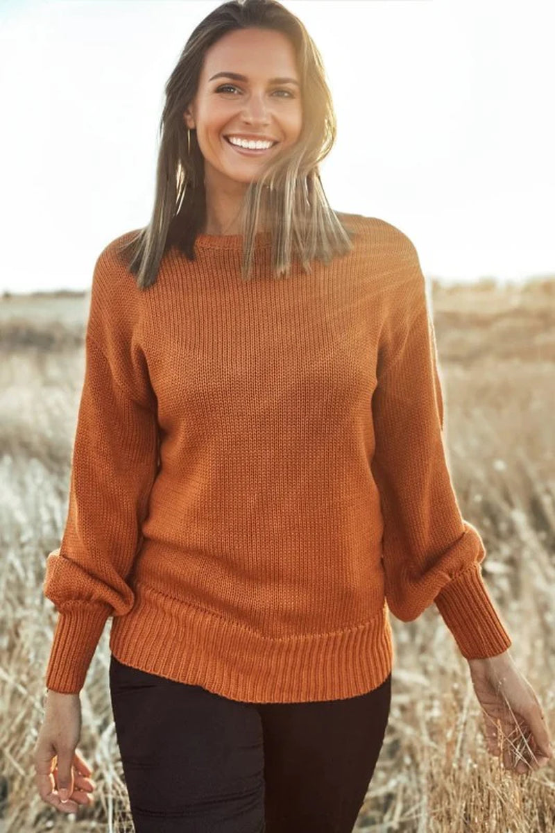 Ribbed Drop-Shoulder Sweater