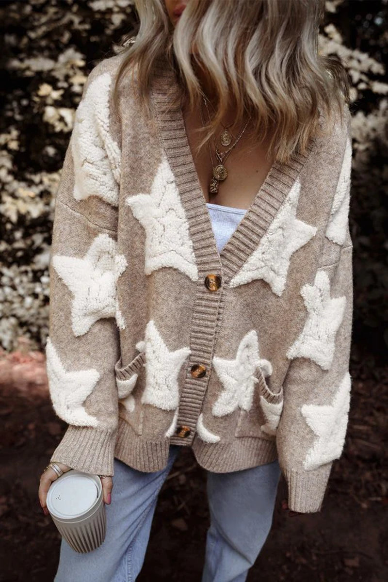 Star Sherpa Cardigan