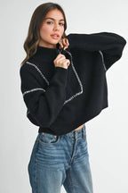 Contrast Stitch Sweater