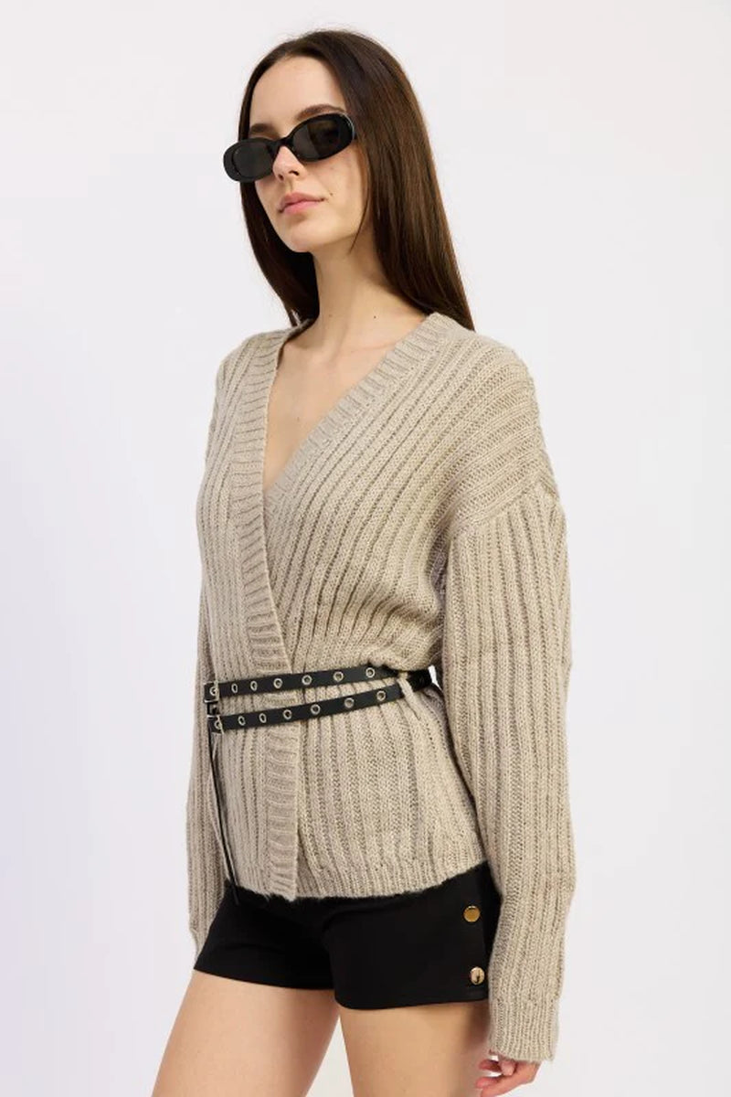 Belted Wrap Cardigan
