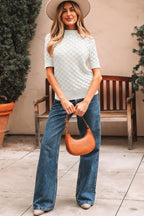 Fish Scale Knit Sweater