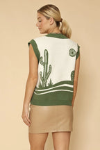Desert Cactus Sweater Vest