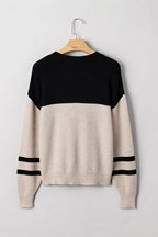 Colorblock Stripe Long Sleeve Sweater