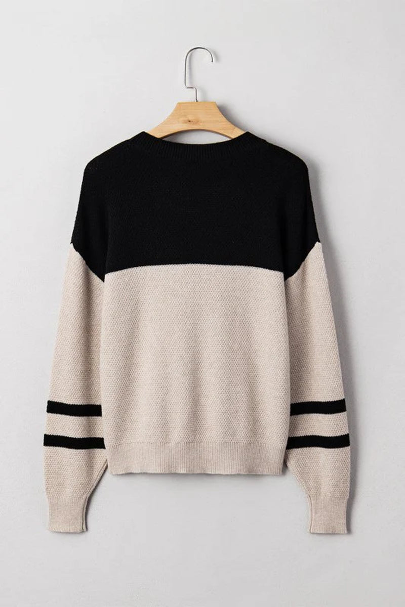 Colorblock Stripe Long Sleeve Sweater