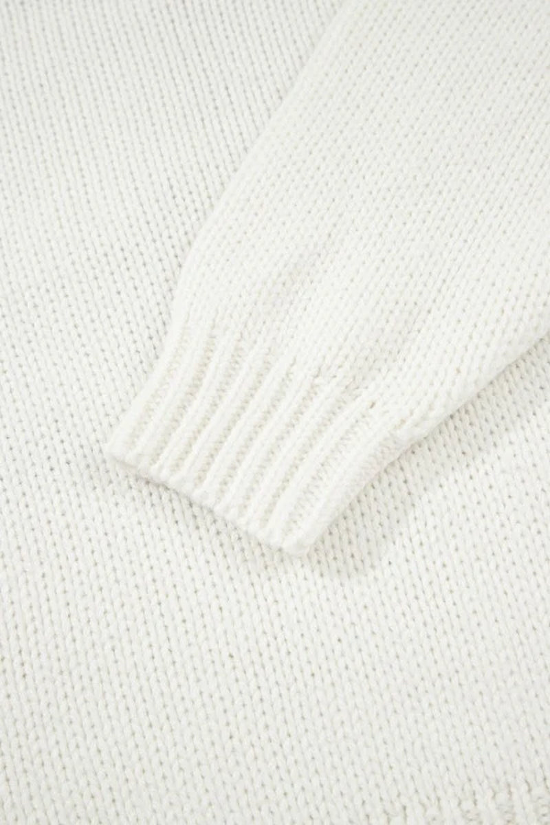 Western Bow Boots Embroidered Drop Shoulder Sweate