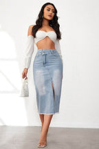 WOMEN FASHION DENIM SKIRT