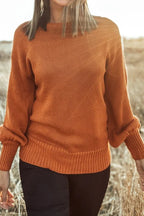 Ribbed Drop-Shoulder Sweater
