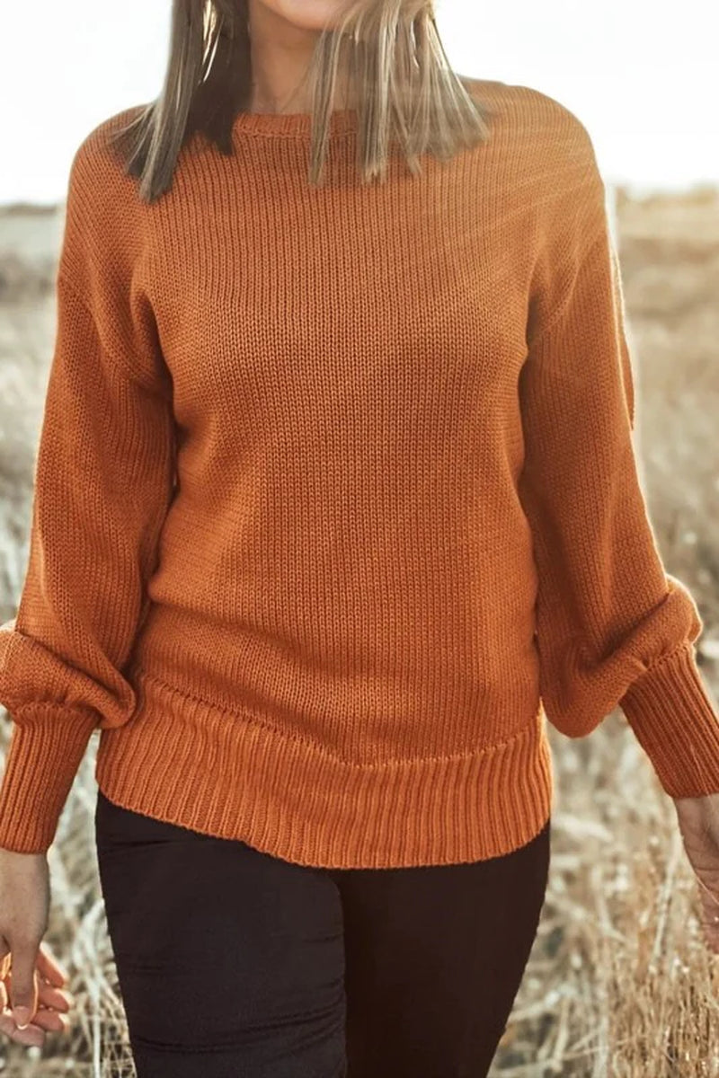 Ribbed Drop-Shoulder Sweater