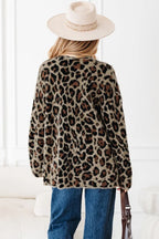 Leopard Open-Front Cardigan
