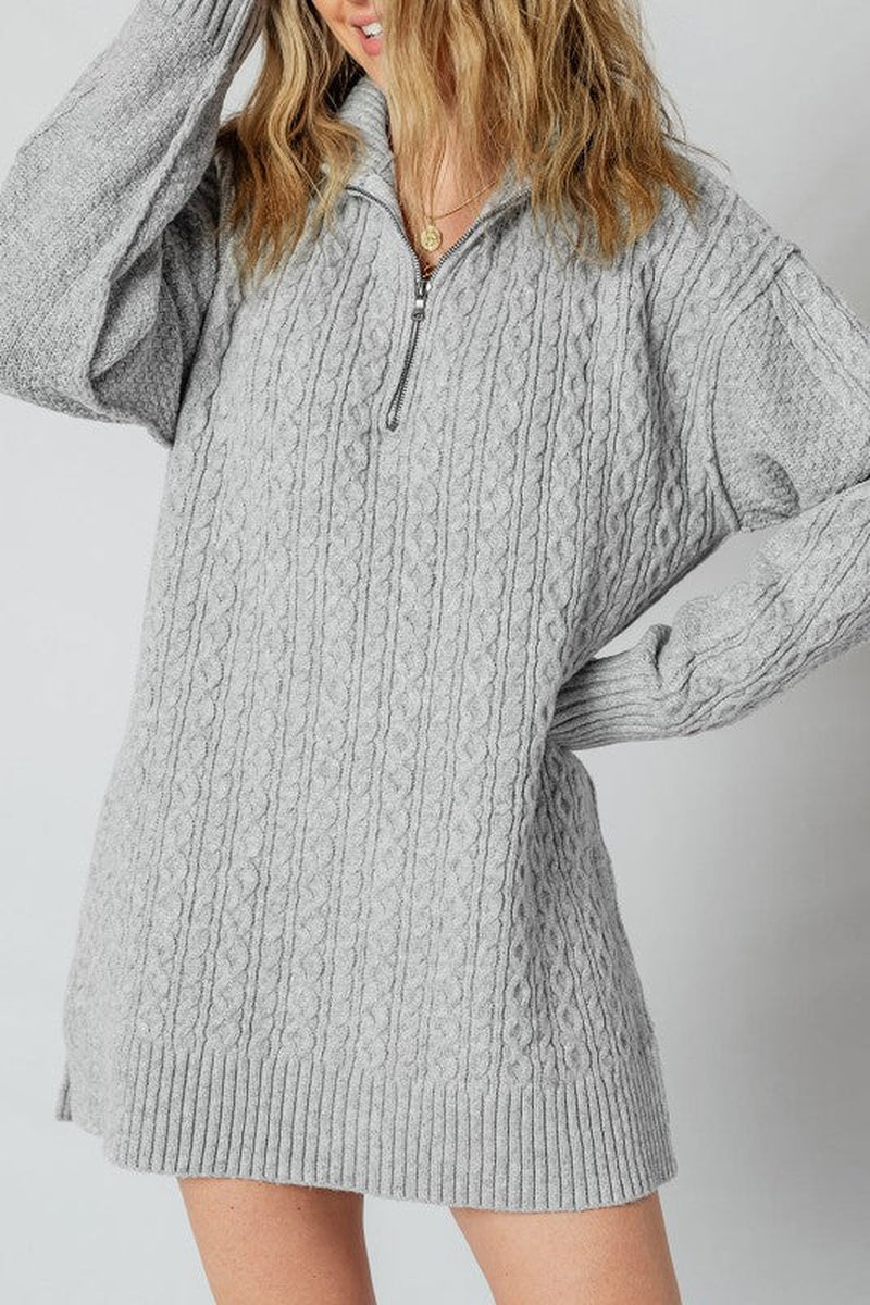 Sofia Ribbed Trim Loose Sweater