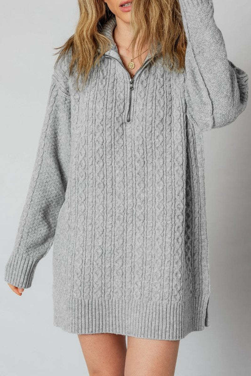 Sofia Ribbed Trim Loose Sweater