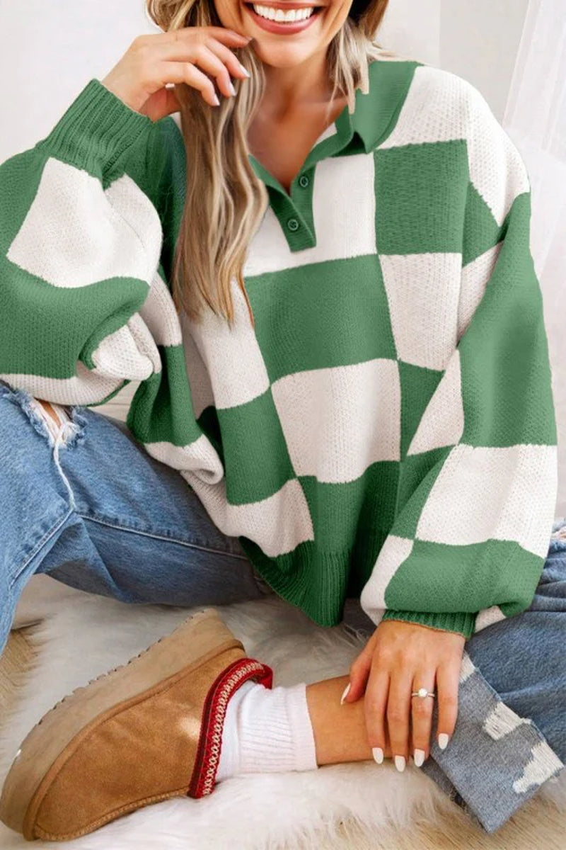 Checker Collared Sweater