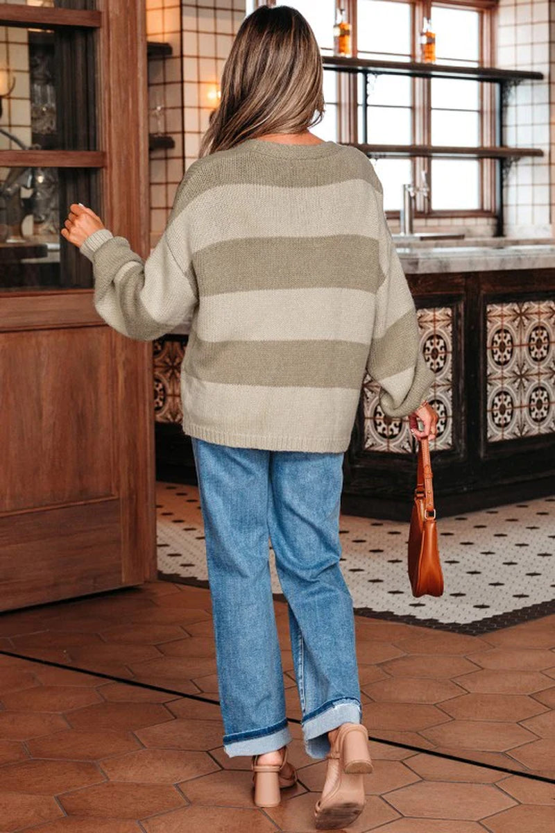 Bow-Tie Colorblock Cardigan