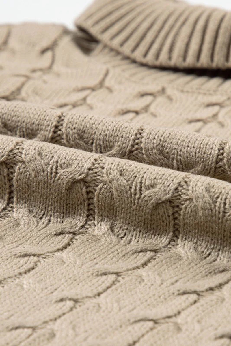 Cable Knit Turtleneck Sweater