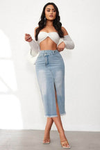 WOMEN FASHION DENIM SKIRT