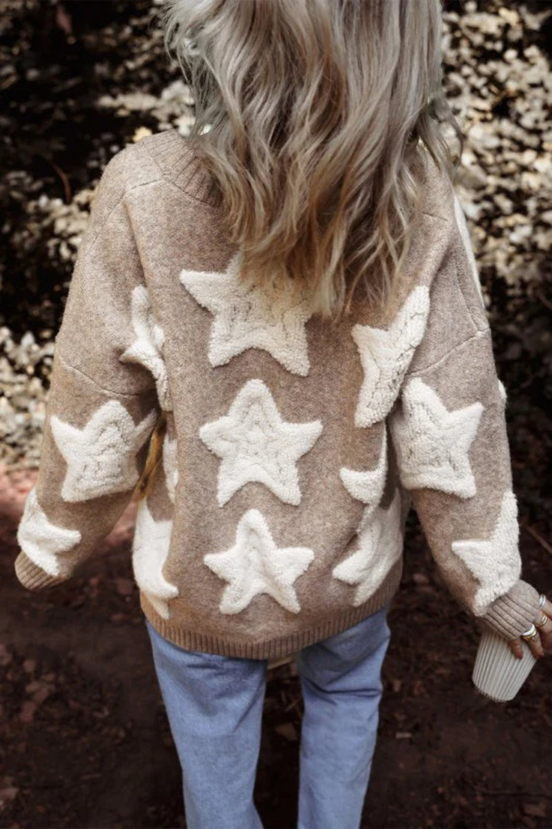 Star Sherpa Cardigan
