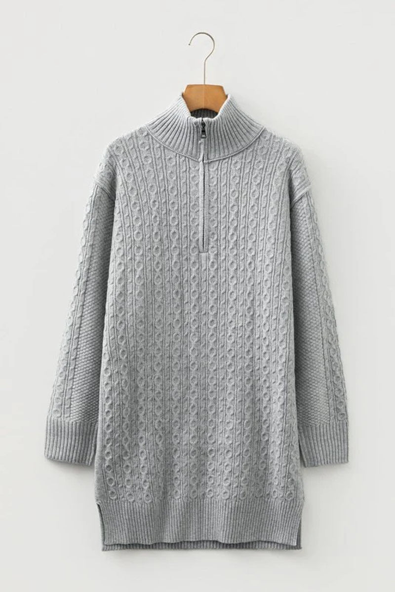 Sofia Ribbed Trim Loose Sweater