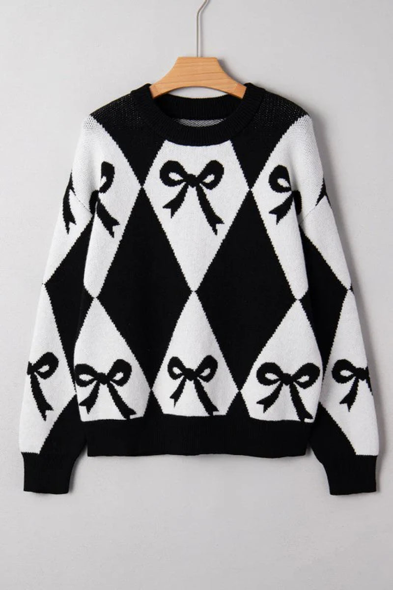 Daetta Rhombus Knit Loose Sweater