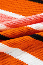 Stripe Drop Shoulder Cropped Pullover Sweater