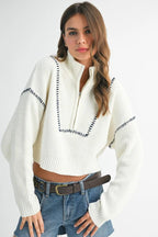 Contrast Stitch Sweater