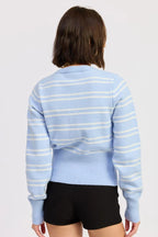 Button-Down Striped Cardigan