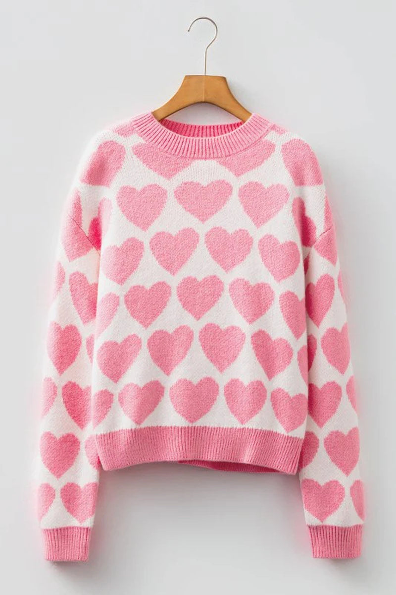 Valentine Heart Drop Shoulder Sweater