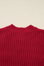 Christmas Plaid Lace-Up Puff Sleeve Sweater