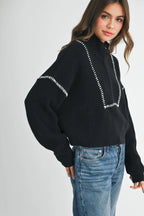 Contrast Stitch Sweater
