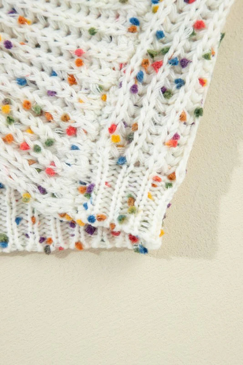 Scarlett Confetti Reversible Twist Sweater