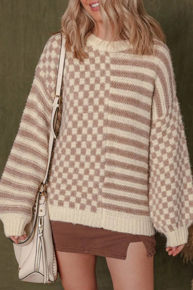 Checker Stripe Sweater
