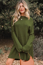 Drop-Shoulder Slouchy Sweater