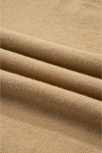 Leopard Bow Split Cuff Contrast Trim Sweater