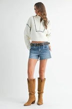 Contrast Stitch Sweater