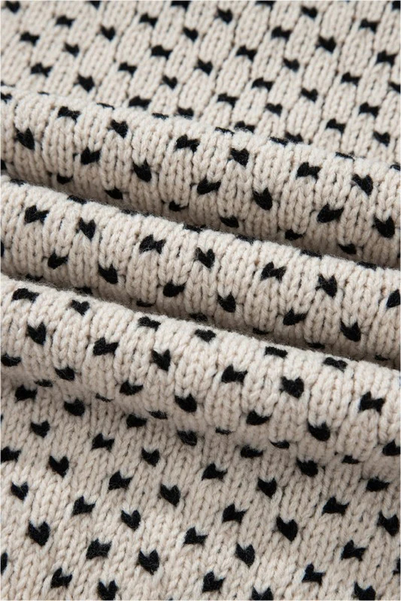 Bow Ribbed Crewneck Sweater