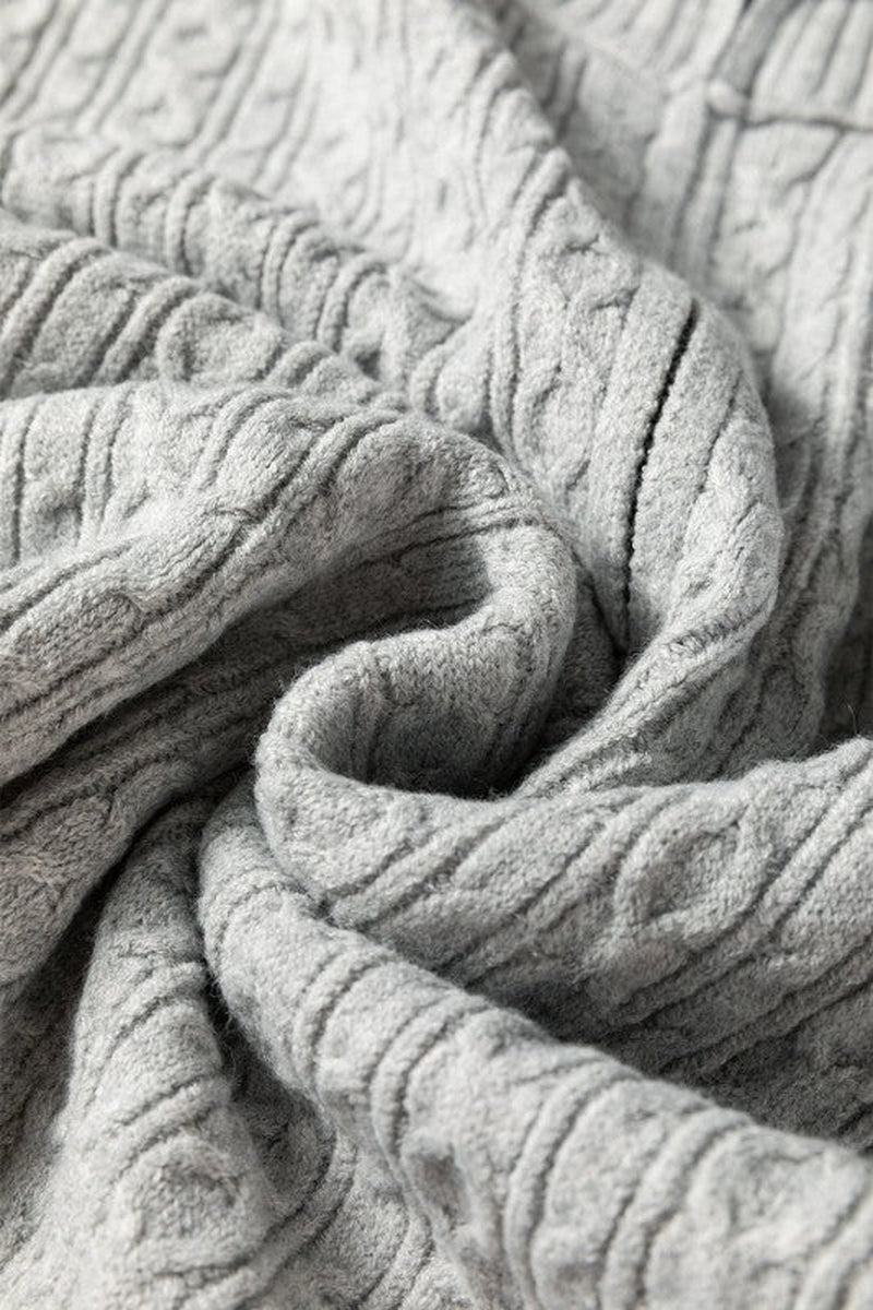 Sofia Ribbed Trim Loose Sweater