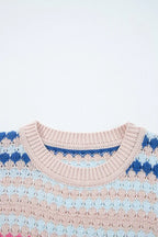 Stripe Eyelet Sweater