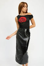 FITTED PENCIL SKIRT with SLIT