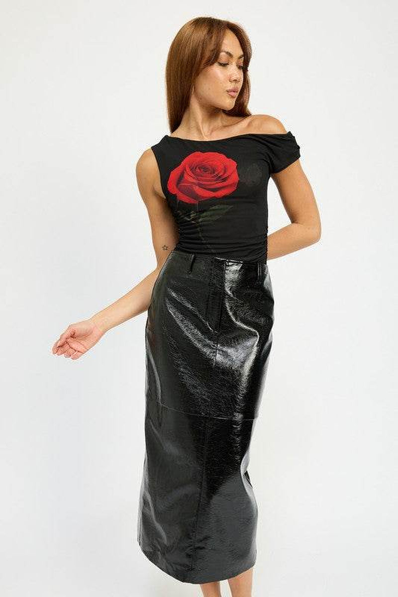 FITTED PENCIL SKIRT with SLIT