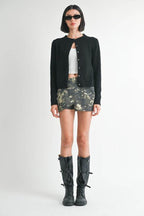 WRAPPED MINI SKIRT with BUTTON