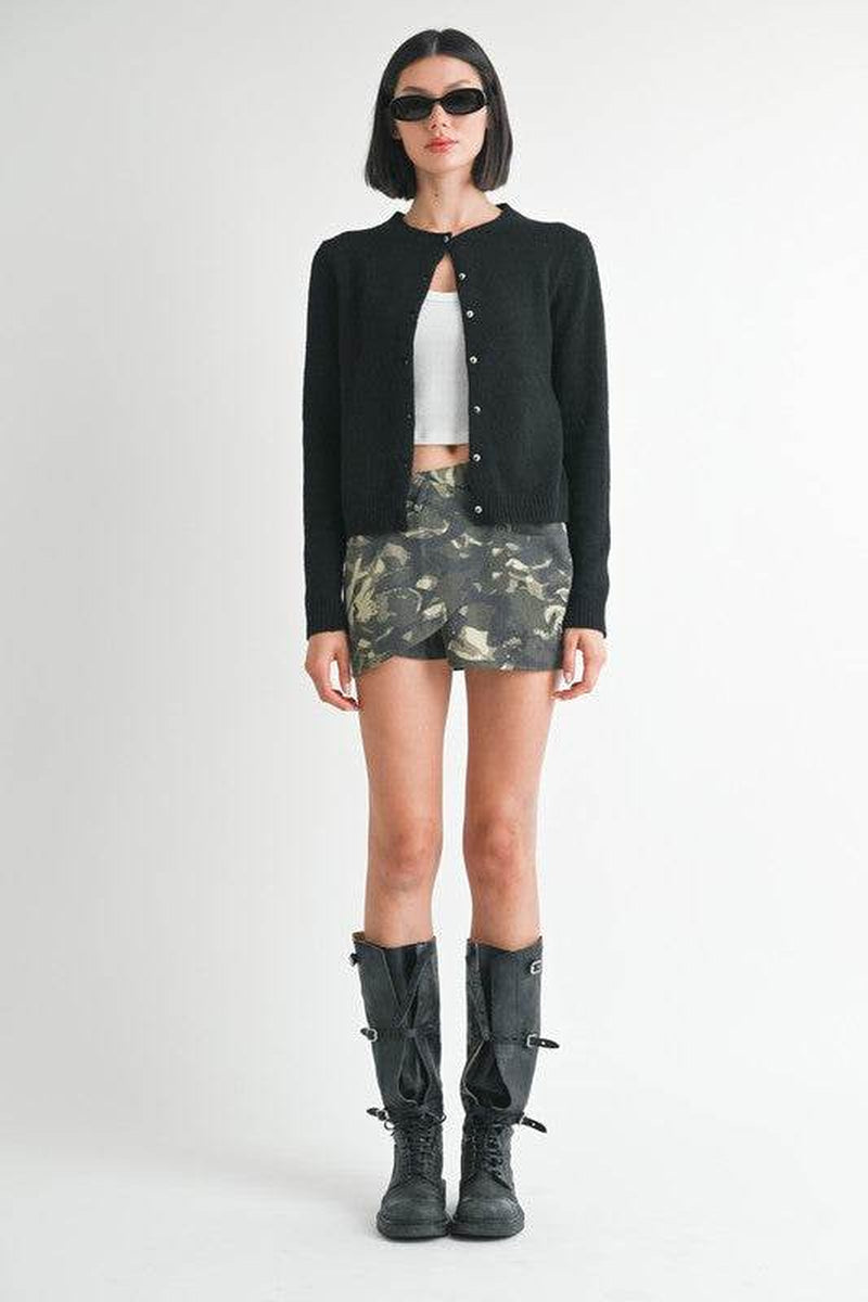 WRAPPED MINI SKIRT with BUTTON