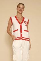 Candy Cane Knit Vest