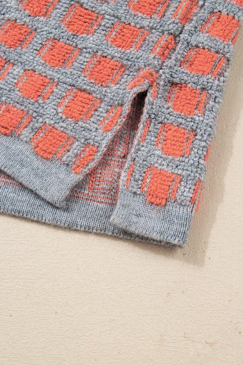 Side-Slit Oversized Sweater