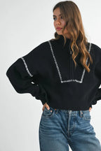 Contrast Stitch Sweater