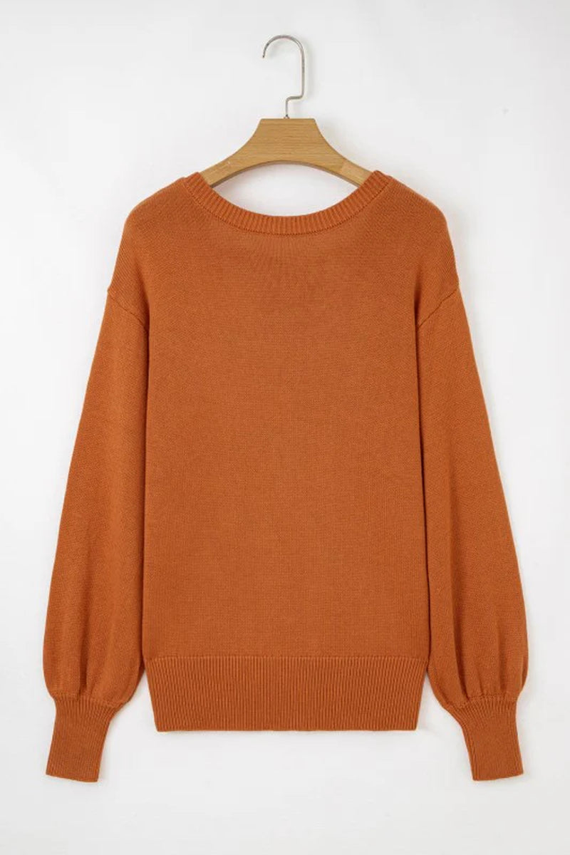 Ribbed Drop-Shoulder Sweater