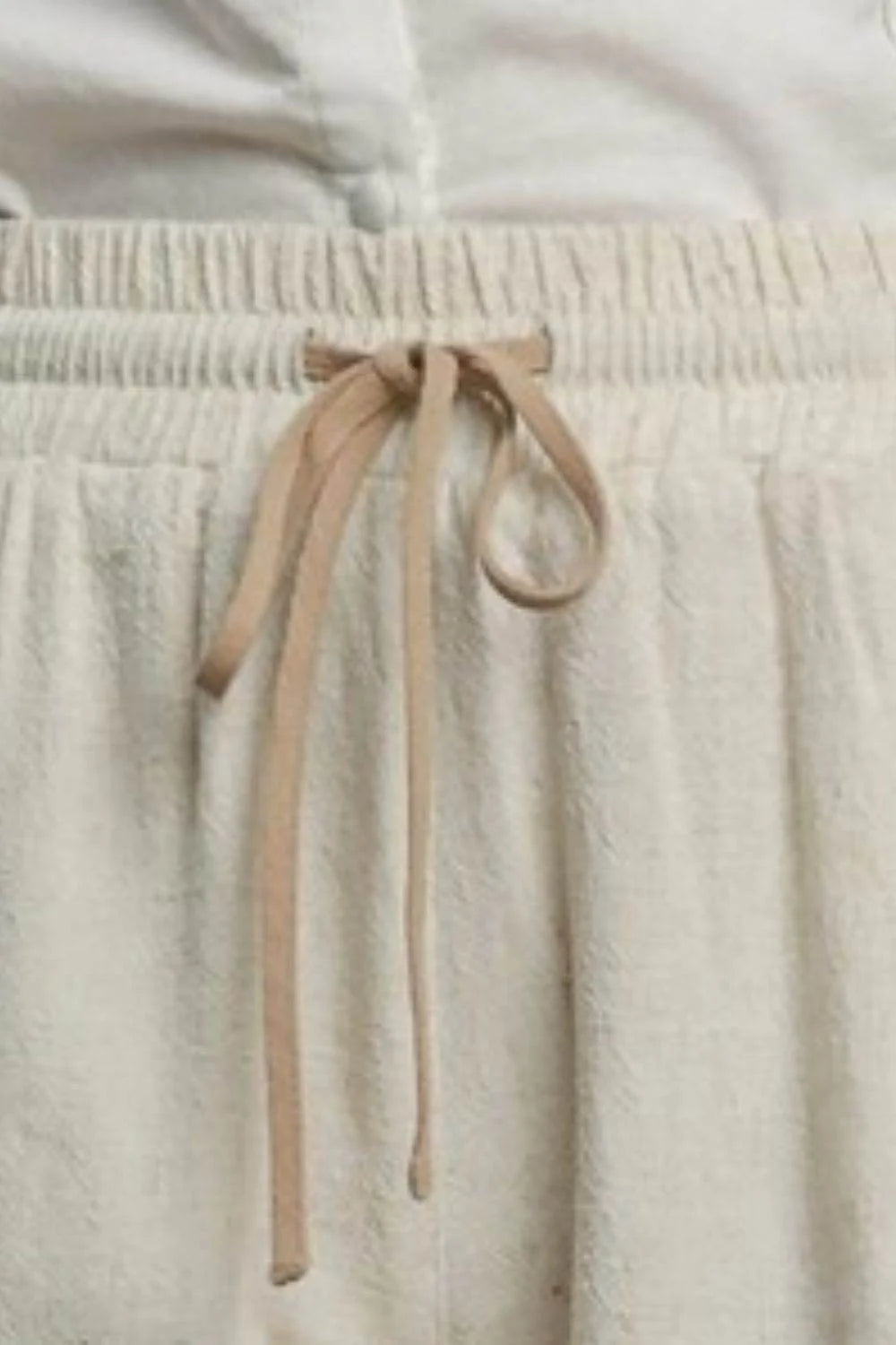 Umgee Full Size Color Blocked Scalloped Hem Shorts plus Size