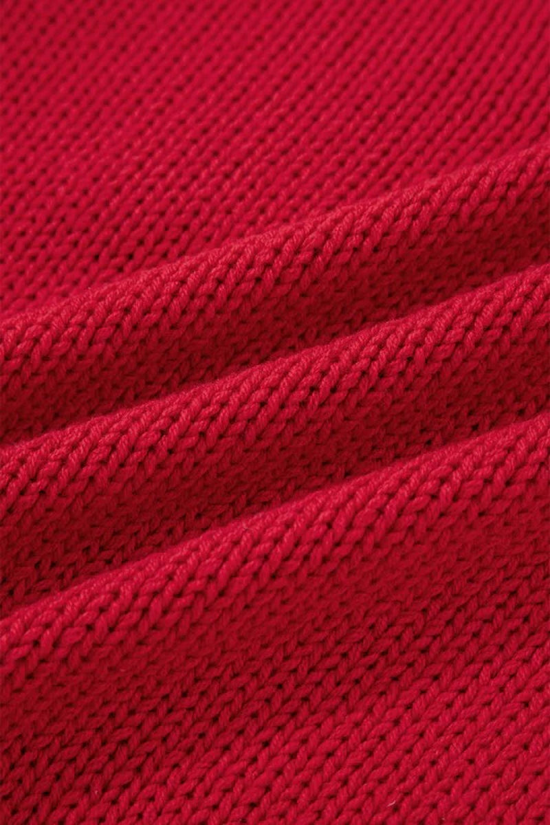 MERRY Colorblock Trim Drop Shoulder Sweater